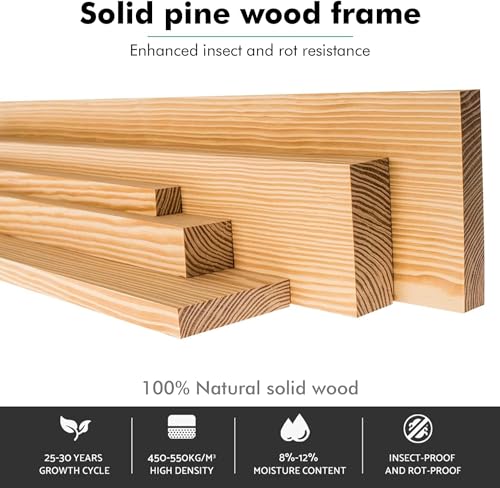 Blisswood 3ft Single Bed Frame, Wooden Bed Frame Solid Pine Wood Bed Frames Bedroom Furniture For Adults Kids Girls Bed Frame Headboard And Low Foot (98 X 197cm, White)