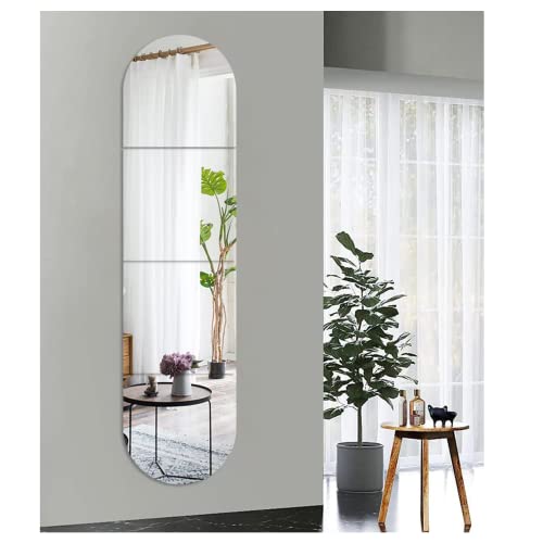 OctBird Full Body Mirror, Over Door Mirror, 4 Pcs 30cm x 30cm Acrylic Mirror Wall-Mounted, Frameless Mirror, Large Mirrors for Walls, Non Glass Safety Mirror Gym Mirrors for Home Gym