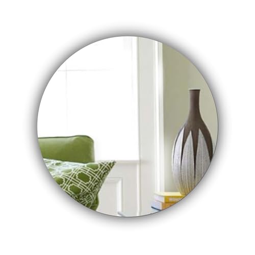 Round Wall Mounted Acrylic Mirror: Frameless, Easy to Stick, Strong, Lightweight