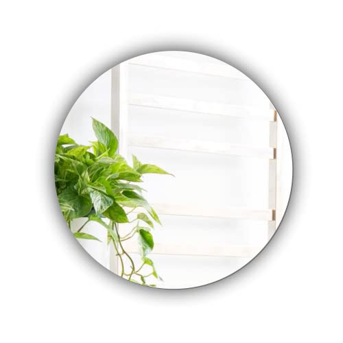 Round Wall Mounted Acrylic Mirror: Frameless, Easy to Stick, Strong, Lightweight