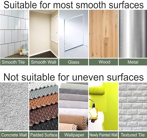 Round Wall Mounted Acrylic Mirror: Frameless, Easy to Stick, Strong, Lightweight