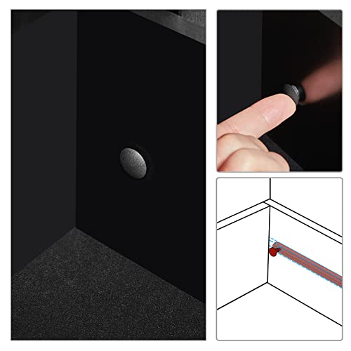 Yaheetech Black Slim Bedside Table Set of 2, Narrow Wooden Nightstand with Drawer & Shelf, Tall Telephone Table Hallway Side Table, 25x25x70cm