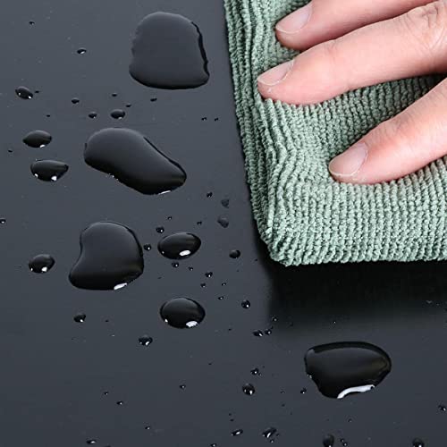 Yaheetech Black Bedside Table Set of 2PCs, Wooden Nightstands with 3 Drawers, Chest of 3 Drawers for Bedroom/Living Room/Hallway, 40x40x60cm