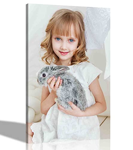 Artley Prints Portrait Personalised Canvas With Photos Custom Prints on Canvas Wall Art Pets, Baby, Wedding Pictures 30 x 20cm (12 x 8 inches) A4