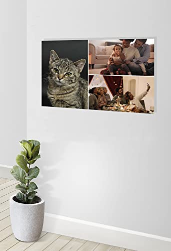 Artley Prints 3 Photos on Custom Canvas Wall Art Hanging Wall Decor Personalised Pictures Stretched and Framed Prints 30 x 20cm (12 x 8 inches) A4