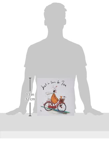 Sam Toft (Just in Time for tea Canvas Print 30 x 30 cm, Multi, 30 x 30 x 3, 8 cm