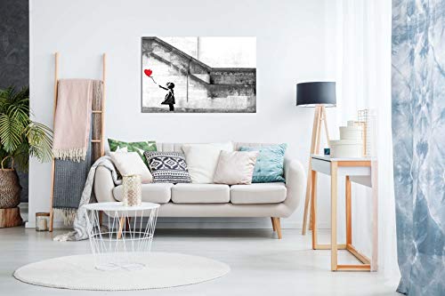 Banksy Balloon Girl Graffiti Canvas Wall Art Picture Print (30X20)