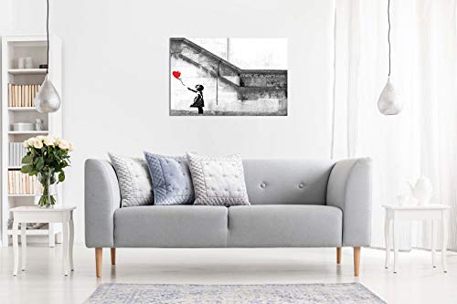 Banksy Balloon Girl Graffiti Canvas Wall Art Picture Print (30X20)