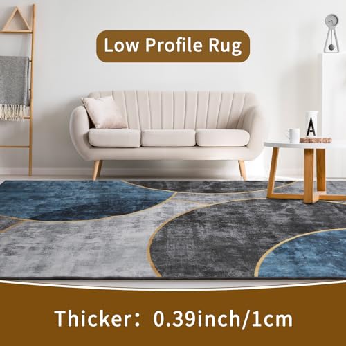 Sour Lemon Rugs Living Room Large 160x230 - Machine Washable Rug - Area Rugs for Bedroom - Large Boho Rug Vintage Rugs Anti Slip Fluffy Carpet for Living Room, Bedroom