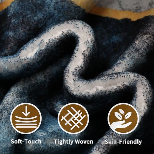 Sour Lemon Rugs Living Room Large 160x230 - Machine Washable Rug - Area Rugs for Bedroom - Large Boho Rug Vintage Rugs Anti Slip Fluffy Carpet for Living Room, Bedroom