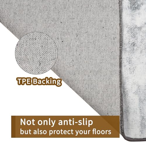 Sour Lemon Rugs Living Room Large 160x230 - Machine Washable Rug - Area Rugs for Bedroom - Large Boho Rug Vintage Rugs Anti Slip Fluffy Carpet for Living Room, Bedroom