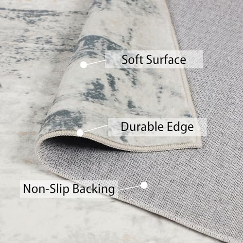 Famibay Rugs Living Room 120x170cm Soft Fluffy Area Rugs Large Modern Rugs Bedroom Washable Short Pile Carpet Rug for Living Room Bedroom Dining Room