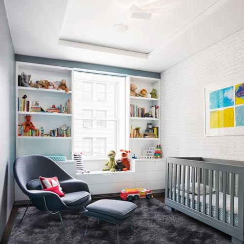 SOANNY Living Room Rug, Bedside Rug Soft Fluffy Lounge Rugs For Living Room Bedroom Dorm Nursery Kids Room, Luxury Tie-dyed Shag Throw Area Rug Decor Carpet, Dark Grey, 90x150 cm