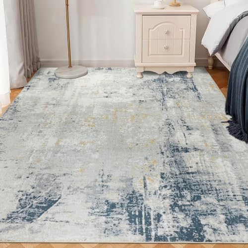 Famibay Rugs Living Room 120x170cm Soft Fluffy Area Rugs Large Modern Rugs Bedroom Washable Short Pile Carpet Rug for Living Room Bedroom Dining Room