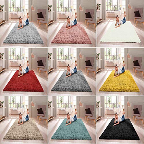SHAGGY RUG 30MM / 3cm Modern Rugs Living Room Extra Large Small Medium Rectangular Size Soft Touch Thick Pile Living Room Area Rugs Non Shedding (Grey, 160cm x 230cm (5.5ft x 7.5ft))