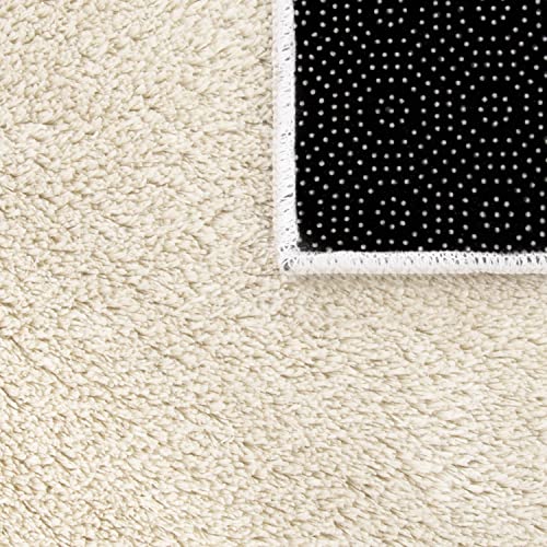 Paco Home Living Room Rug Fluffy Washable in Short Pile Soft, Size:140x200 cm, Colour:Cream
