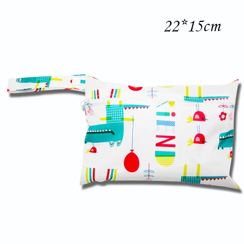 Waterproof Cartoon Diaper Bags with Double Zipper