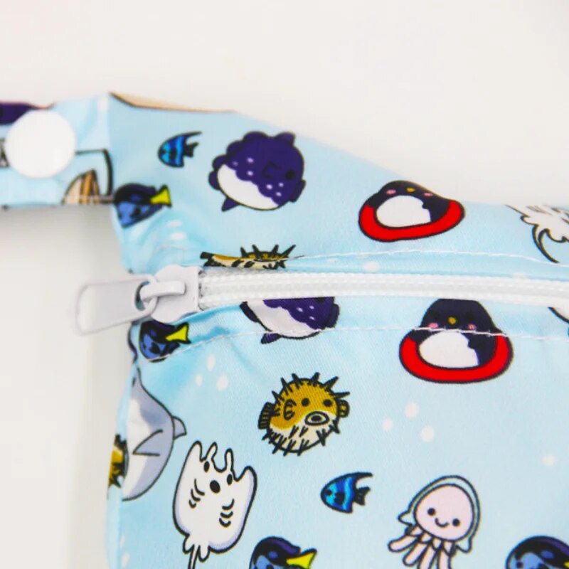 Waterproof Cartoon Diaper Bags with Double Zipper