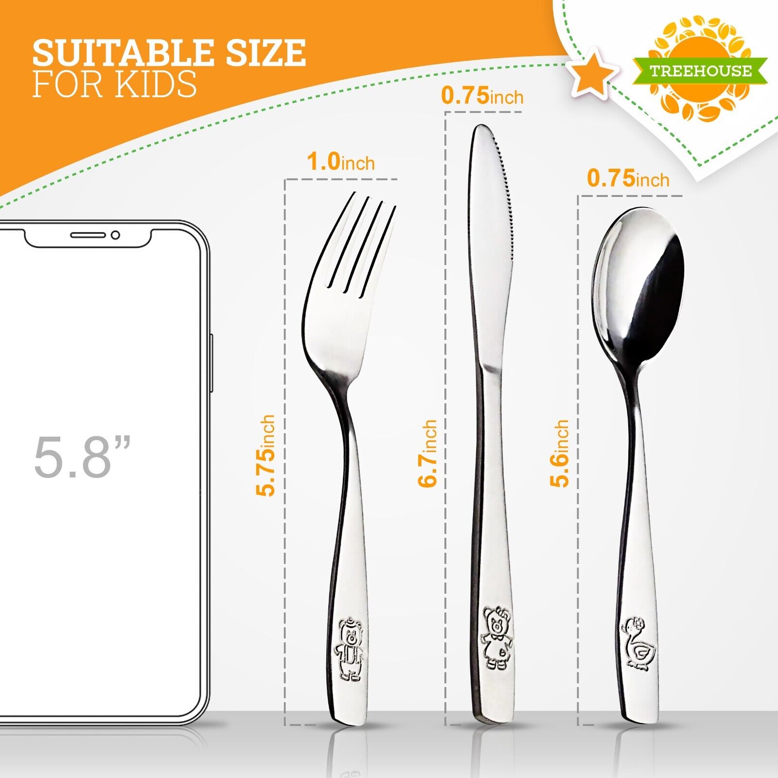 Stainless Steel Toddler Utensil Set (9PCS)