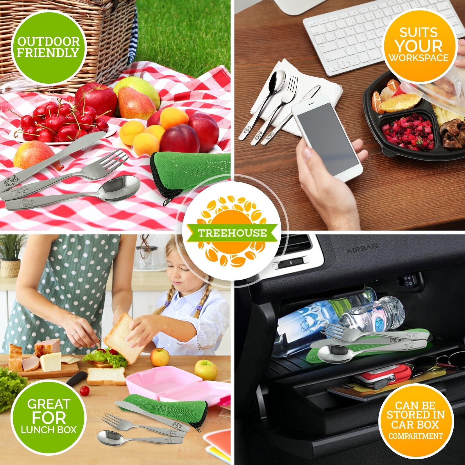 Stainless Steel Toddler Utensil Set (9PCS)