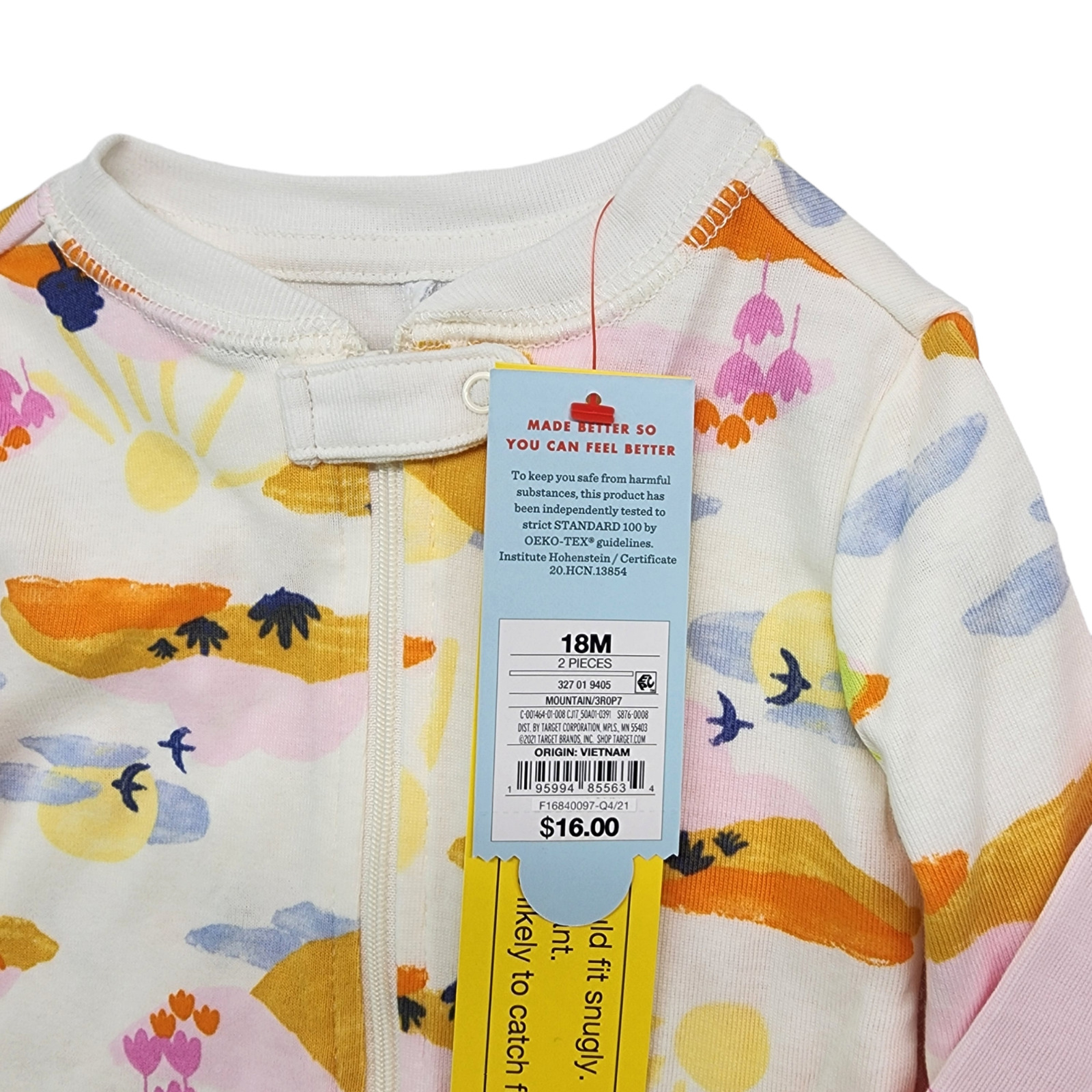 Pink Floral Baby Footless Pajamas - 2 Pack