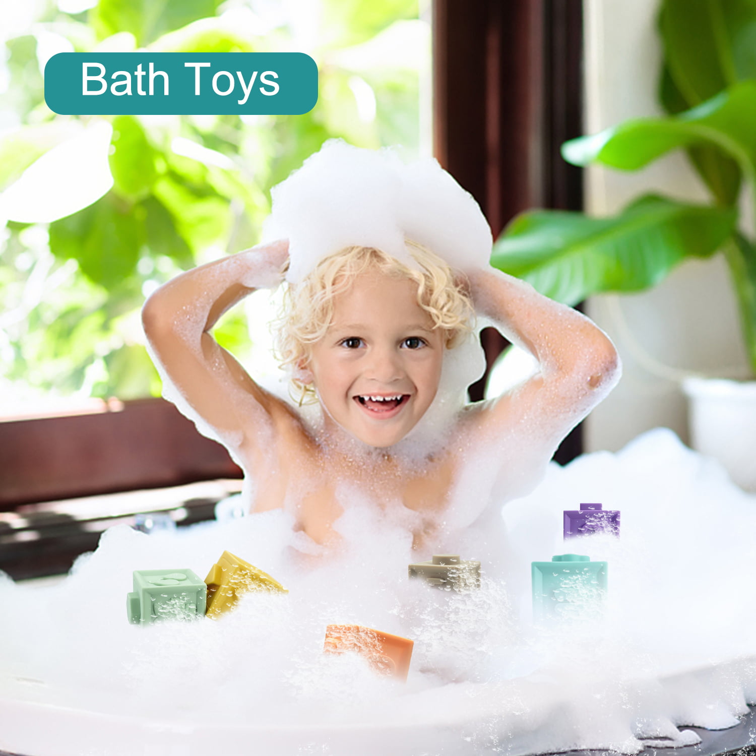 12-Piece Baby Blocks with Teething & Stacking Fun