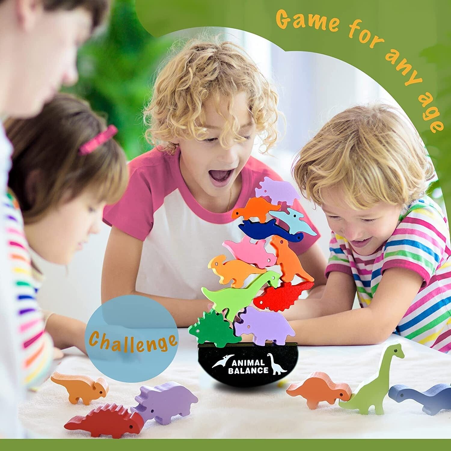 Wooden Dinosaur STEM Building Blocks