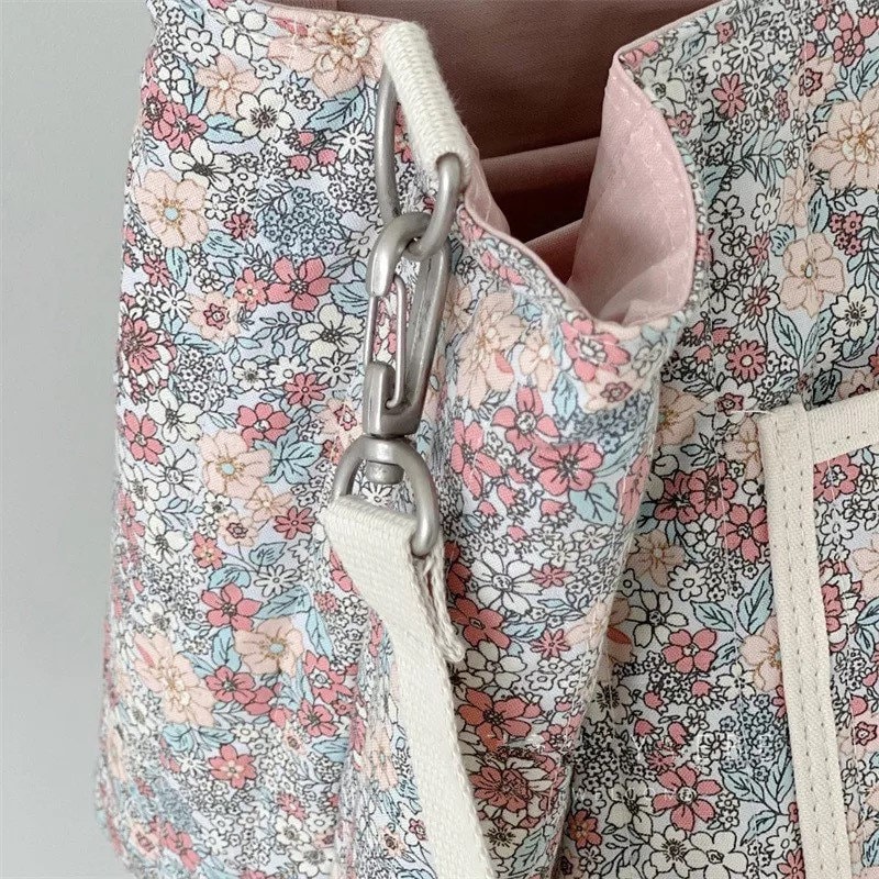 Korean Floral Mother & Baby Bag - Multi-Functional Shoulder Bag
