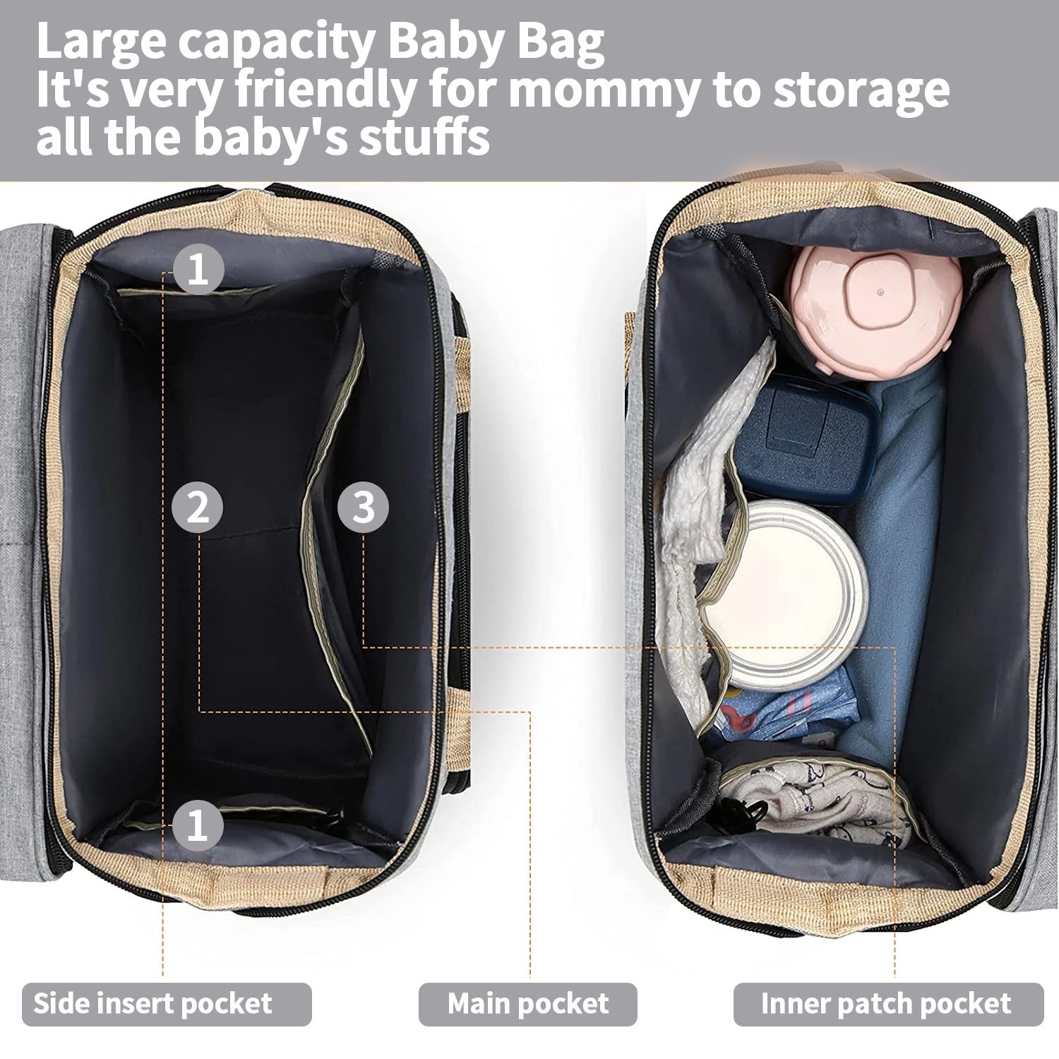 Multi-Functional Baby Diaper Bag Backpack