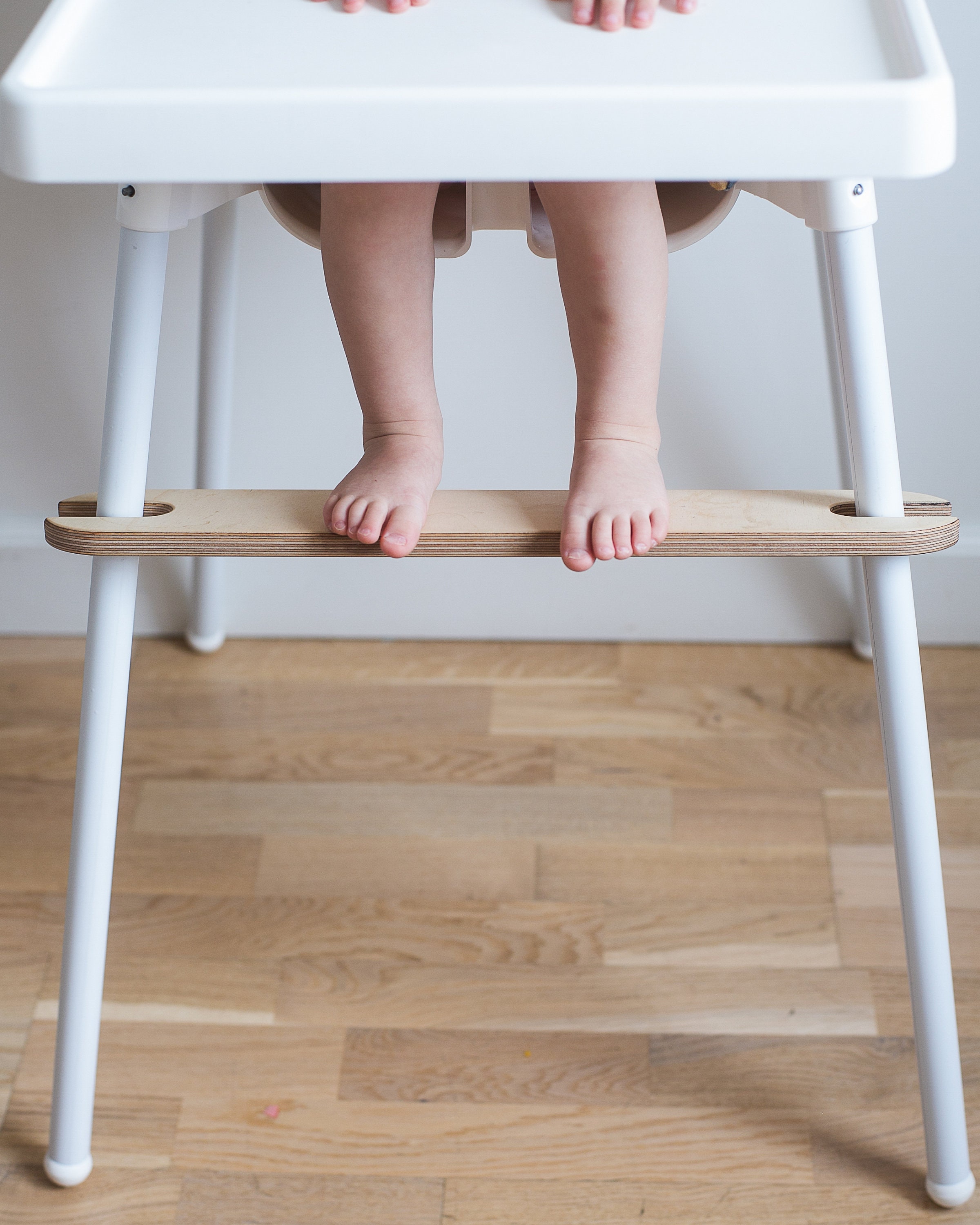 IKEA highchair footrest for minimalist babies