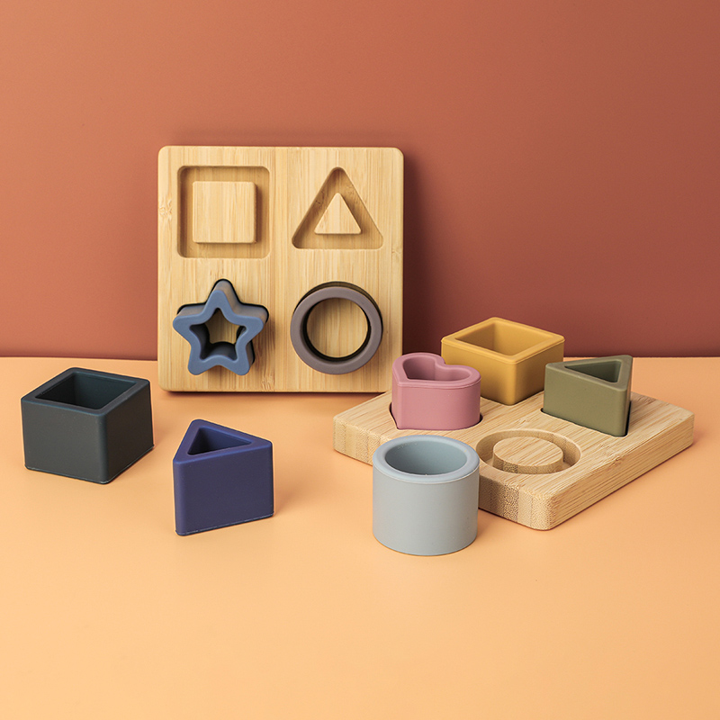 Soft Silicone Building Blocks for Babies