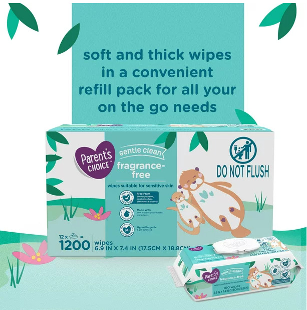 Fragrance-Free Baby Wipes - 1200 Total!