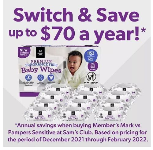 Premium Fragrance-Free Baby Wipes - 1152 Pack