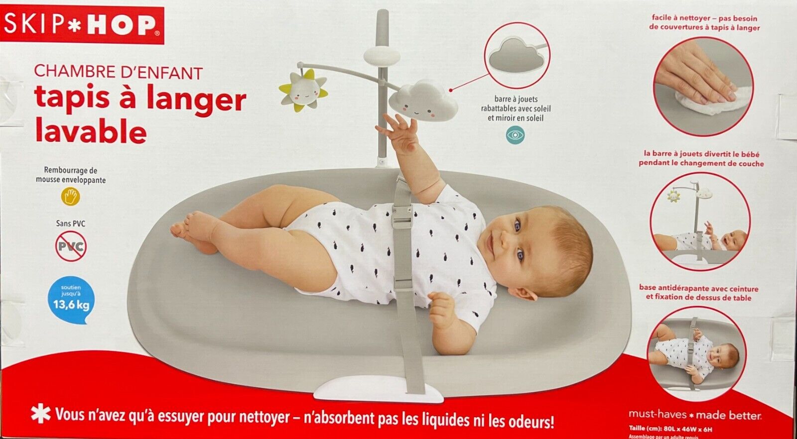 Skip Hop Baby Changing Pad, Nursery Style, Grey