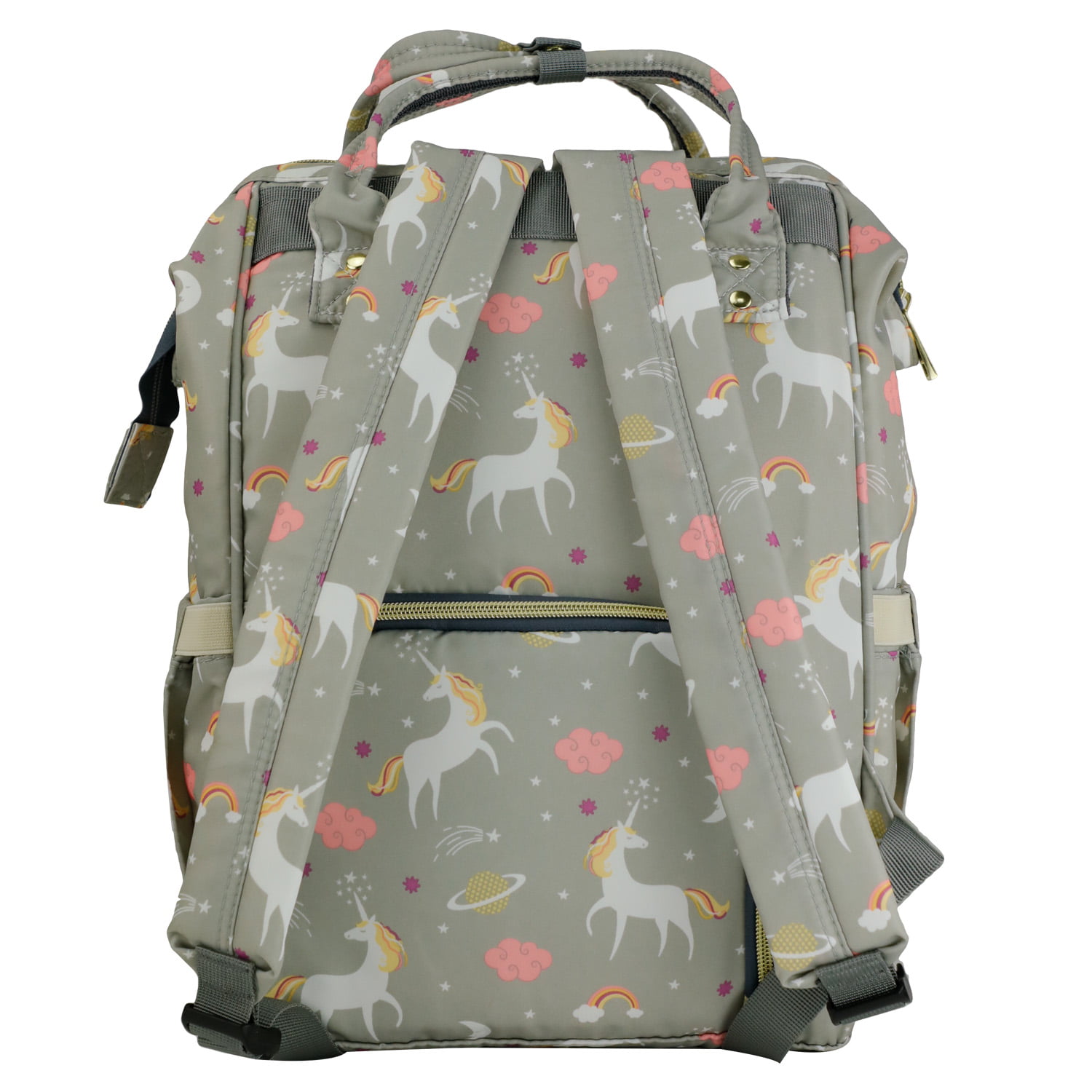 LEQUEEN Waterproof Baby Diaper Backpack - Light Gray
