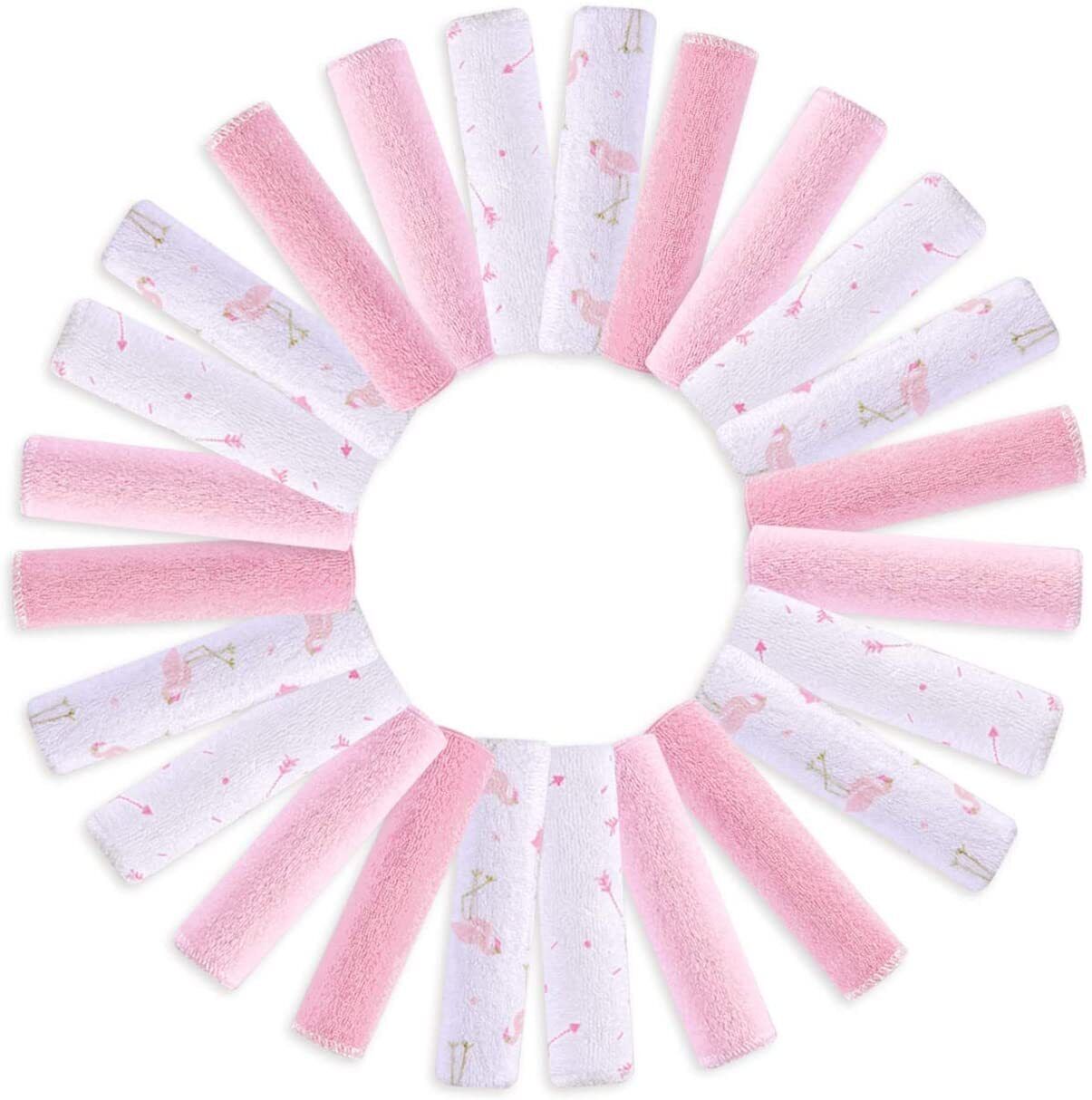 Soft 24-Pack Baby Girl Washcloths
