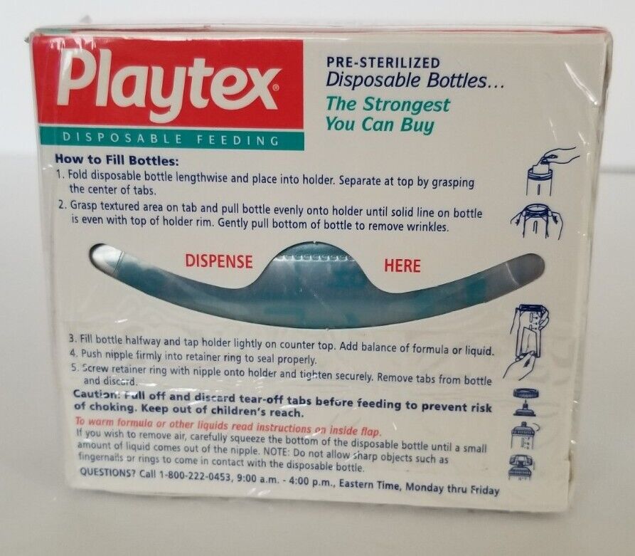 Playtex Pre-Sterilized Disposable 4 oz bottle liners 50 ea