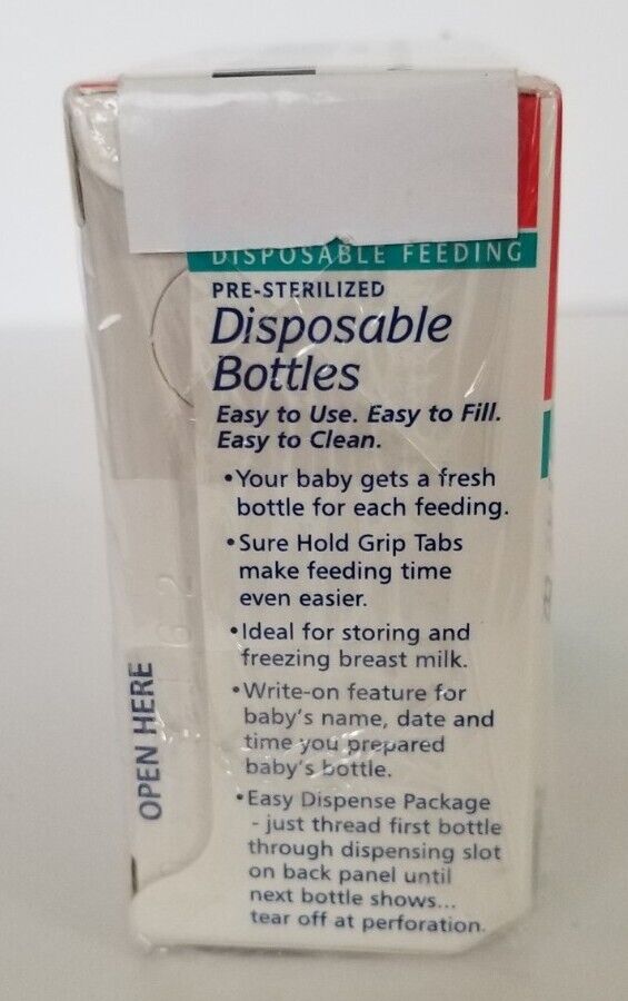 Playtex Pre-Sterilized Disposable 4 oz bottle liners 50 ea