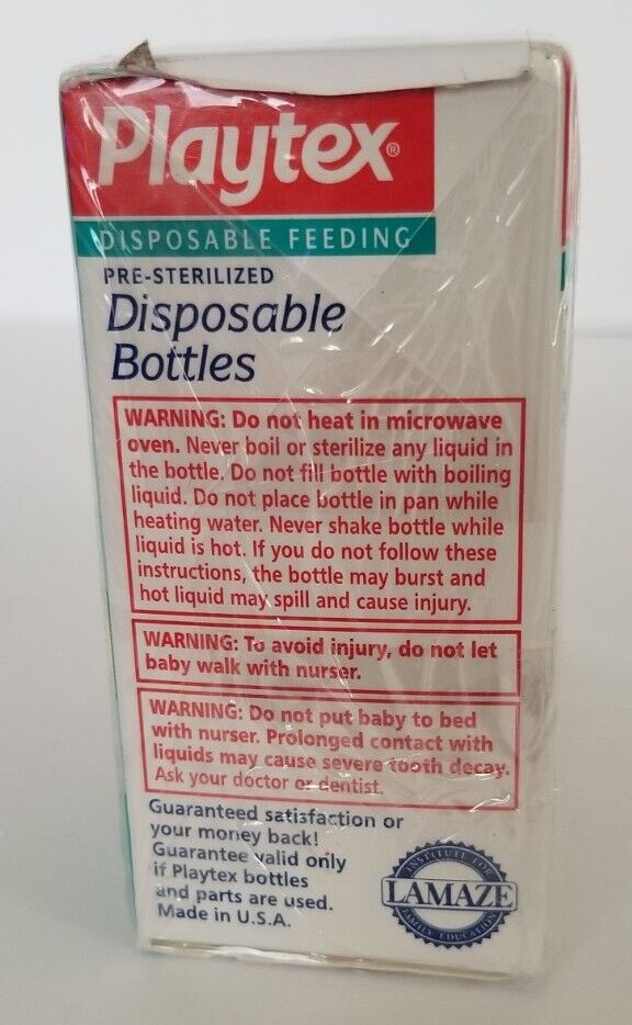 Playtex Pre-Sterilized Disposable 4 oz bottle liners 50 ea