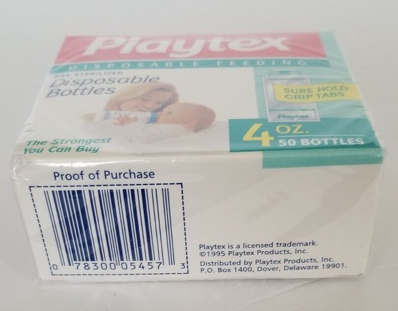 Playtex Pre-Sterilized Disposable 4 oz bottle liners 50 ea