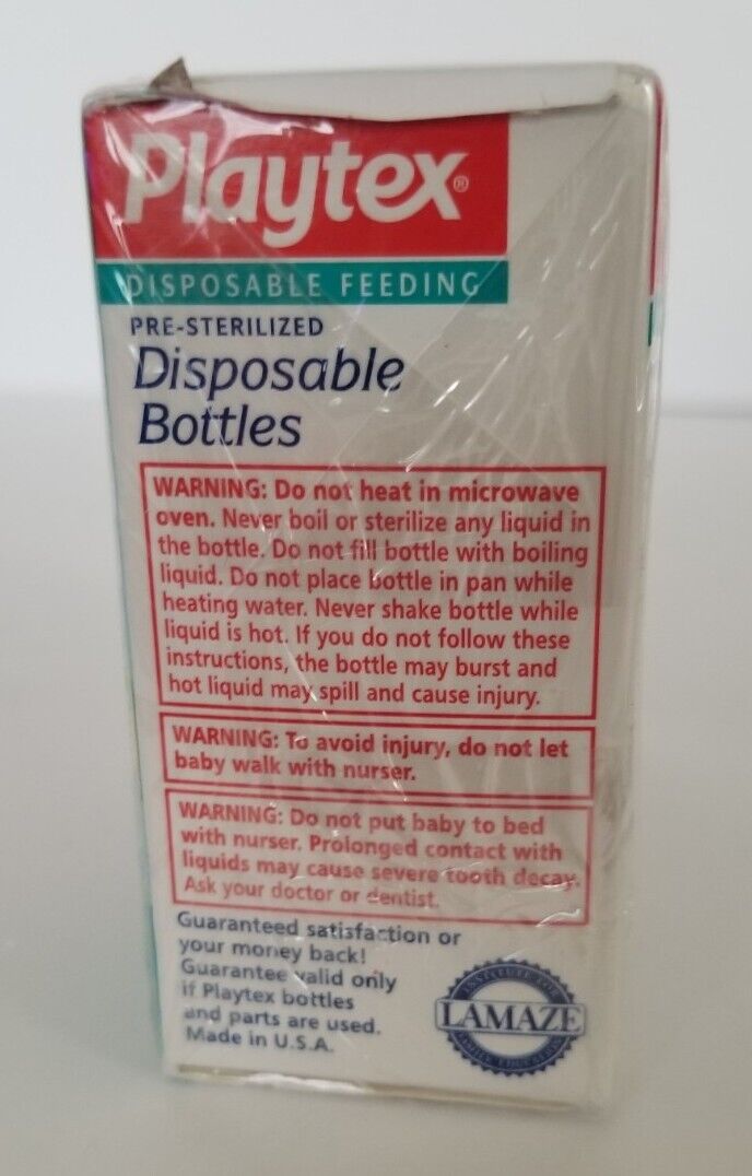 Playtex Pre-Sterilized Disposable 4 oz bottle liners 50 ea