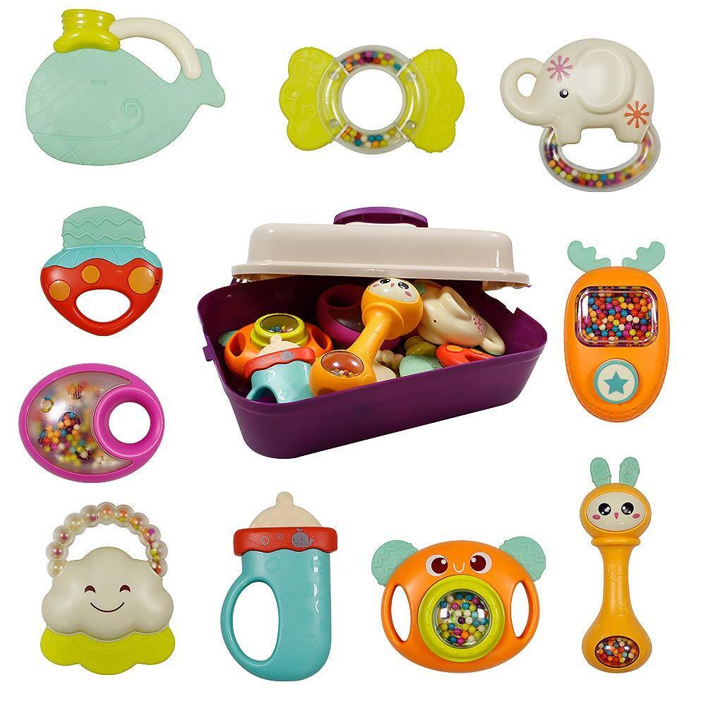 10-Piece Baby Rattles and Teethers Set