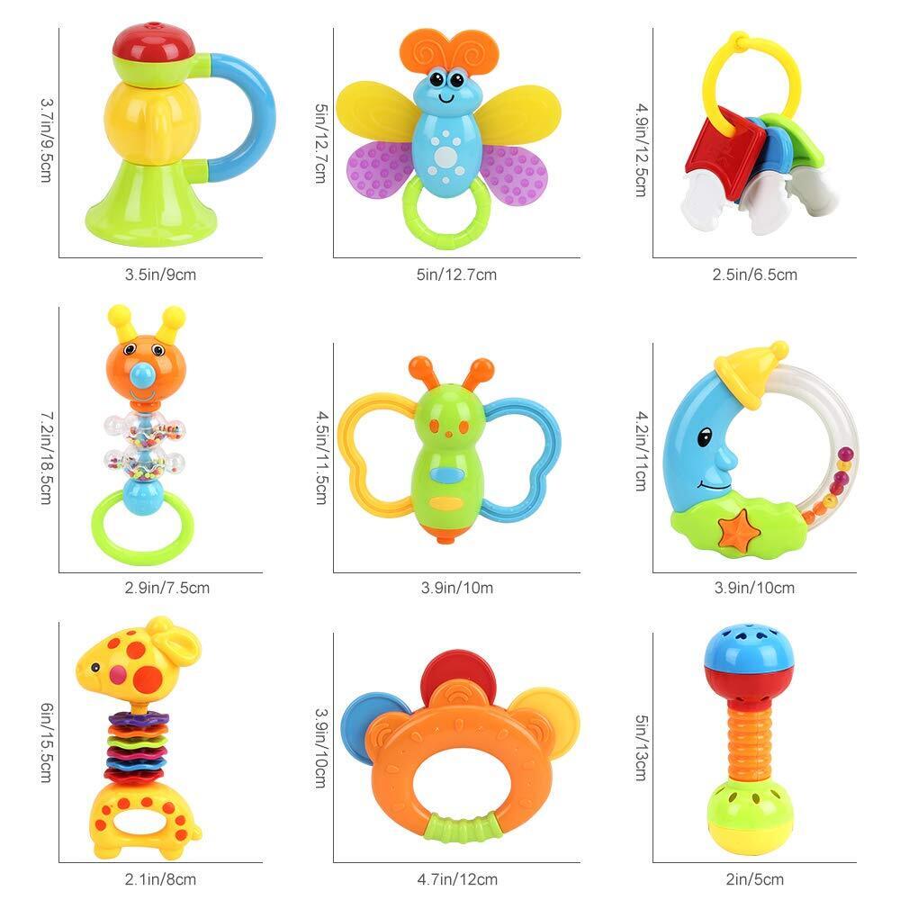 9 Piece Newborn Toy Set for Babies