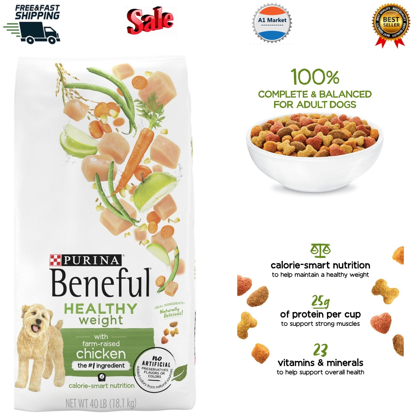Healthy Weight Chicken Dog Food - 40 lbs