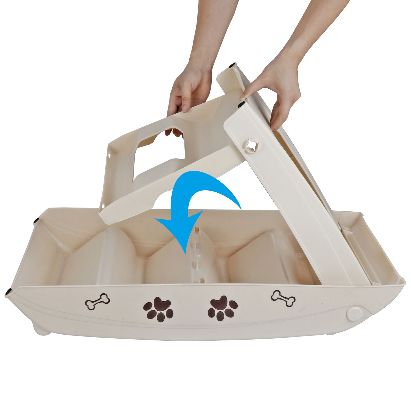 Foldable Dog Stairs with Support Frame