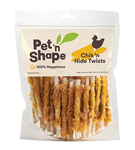 Chicken Wrapped Rawhide Twists Dog Treats, Small, 16oz