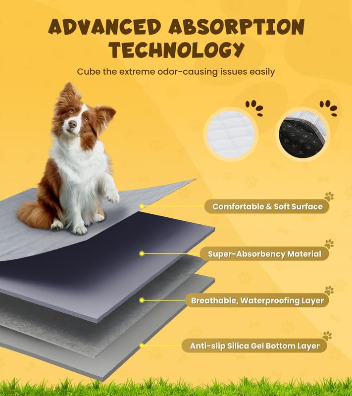 Dog Grass Pad with Tray, 4-Layer Guard, Reusable