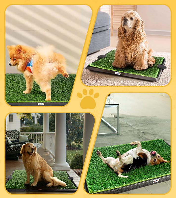 Dog Grass Pad with Tray, 4-Layer Guard, Reusable