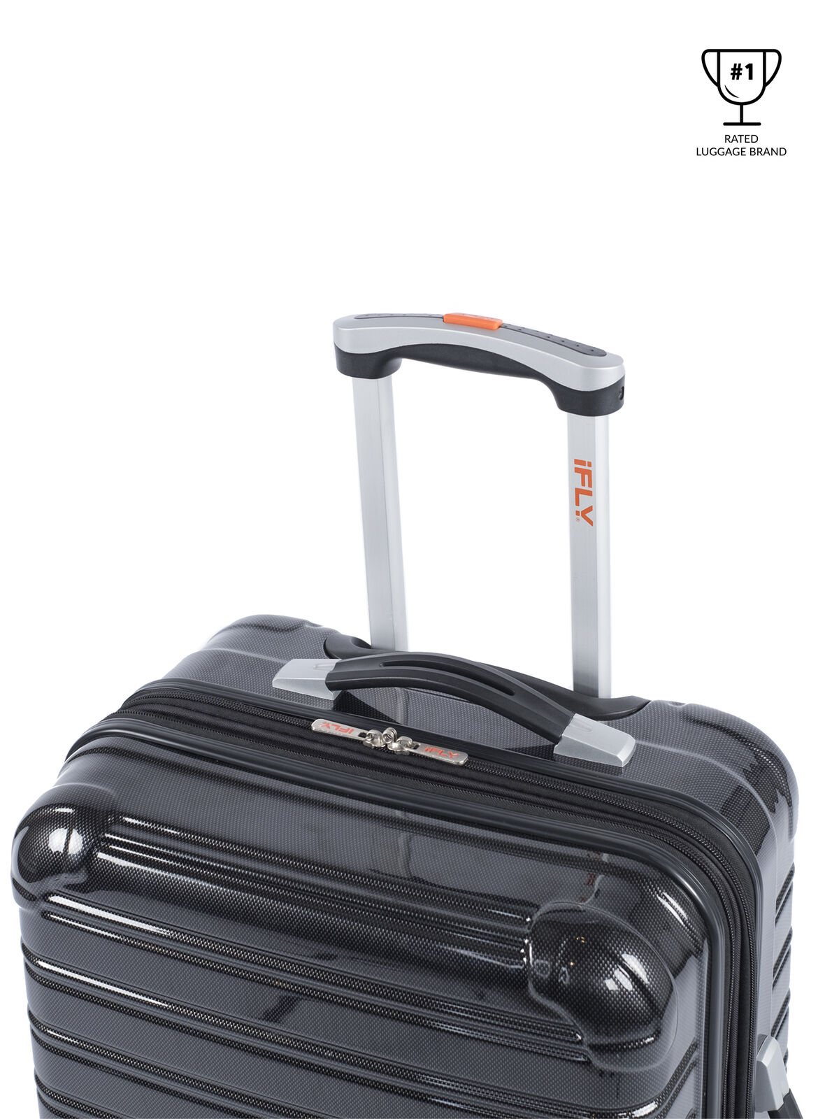 iFLY Hardside Luggage Fibertech 20 Inch Carry-on Luggage, Black