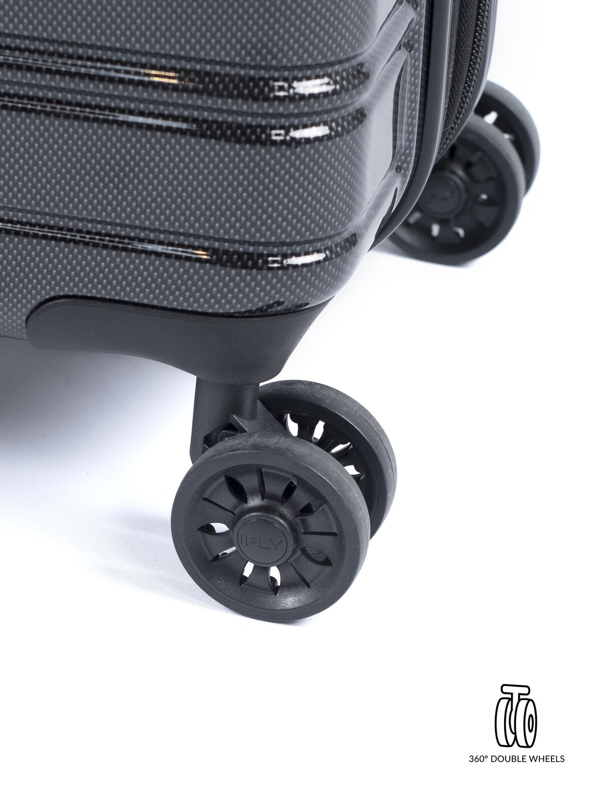 iFLY Hardside Luggage Fibertech 20 Inch Carry-on Luggage, Black